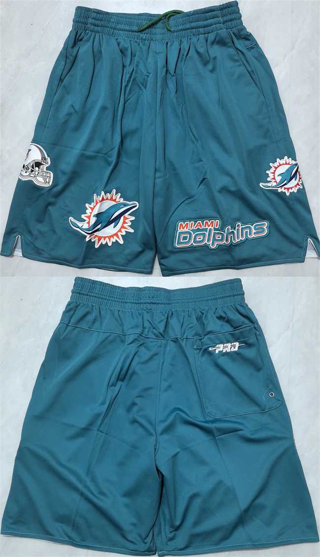 Mens Maimi Dolphins Aqua Shorts (Run Small)->nfl just don shorts->NFL Jersey