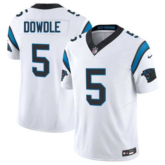 Men%27s Carolina Panthers #5 Rico Dowdle White 2024 F.U.S.E. Vapor Limited Stitched Jersey Dzhi->carolina panthers->NFL Jersey