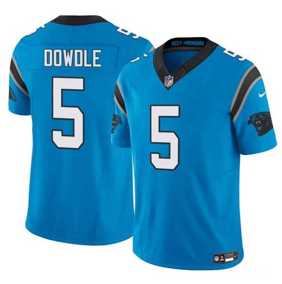 Men%27s Carolina Panthers #5 Rico Dowdle Blue 2025 F.U.S.E. Vapor Limited Stitched Jersey Dzhi->buffalo bills->NFL Jersey