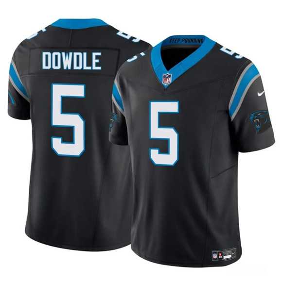 Men%27s Carolina Panthers #5 Rico Dowdle Black 2025 F.U.S.E. Vapor Limited Stitched Jersey Dzhi->buffalo bills->NFL Jersey
