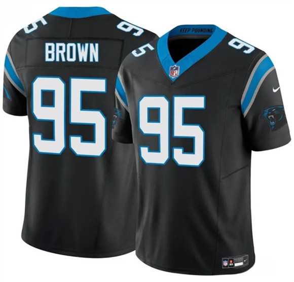 Men%27s Carolina Panthers #95 Derrick Brown Black 2025 F.U.S.E. Vapor Limited Stitched Jersey Dzhi->carolina panthers->NFL Jersey