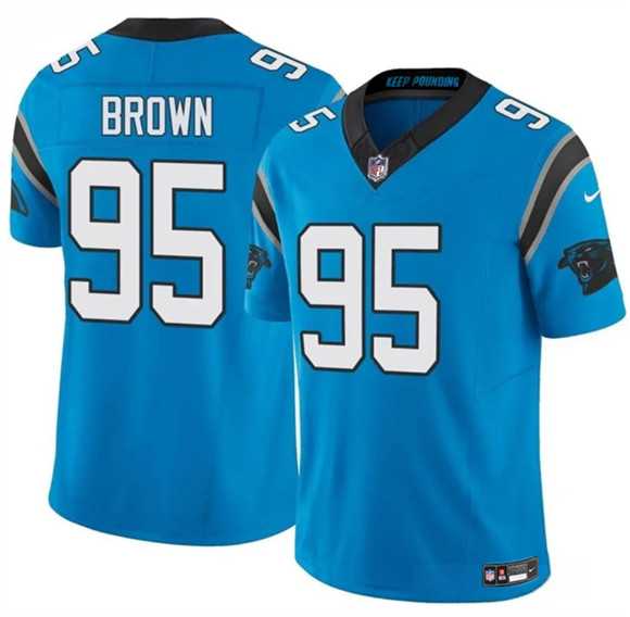 Men%27s Carolina Panthers #95 Derrick Brown Blue 2025 F.U.S.E. Vapor Limited Stitched Jersey Dzhi->carolina panthers->NFL Jersey