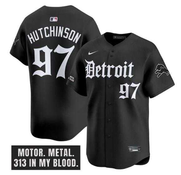Men%27s Detroit Lions #97 Aidan Hutchinson Black %27Motor Gothic Edition%27 Vapor Premier Limited Stitched Jersey Dzhi->cleveland browns->NFL Jersey