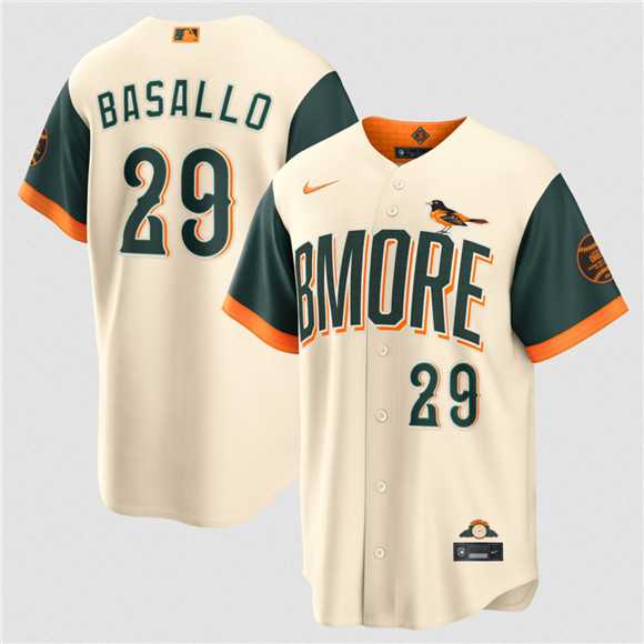 Men%27s Baltimore Orioles #29 Samuel Basallo Natural 2026 City Connect Stadium Stitched Jersey Dzhi->baltimore orioles->MLB Jersey