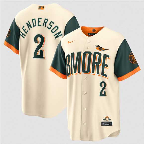 Men%27s Baltimore Orioles #2 Gunnar Henderson Natural 2026 City Connect Stadium Stitched Jersey Dzhi->atlanta braves->MLB Jersey