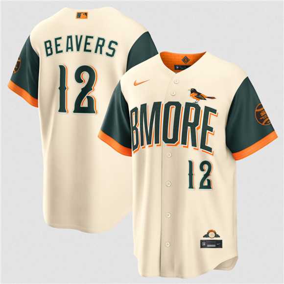 Men%27s Baltimore Orioles #12 Dylan Beavers Natural 2026 City Connect Stadium Stitched Jersey Dzhi->baltimore orioles->MLB Jersey