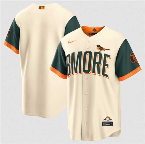 Men%27s Baltimore Orioles Blank Natural 2026 City Connect Stadium Stitched Jersey Dzhi->baltimore orioles->MLB Jersey