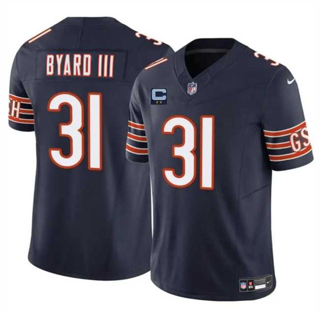 Men%27s Chicago Bears #31 Kevin Byard III Navy 2025 F.U.S.E. With 2-Star C Patch Vapor Untouchable Limited Stitched Jersey Dzhi->chicago bears->NFL Jersey