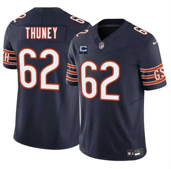 Men%27s Chicago Bears #62 Joe Thuney Navy 2025 F.U.S.E. With 1-Star C Patch Vapor Untouchable Limited Stitched Jersey Dzhi->chicago bears->NFL Jersey