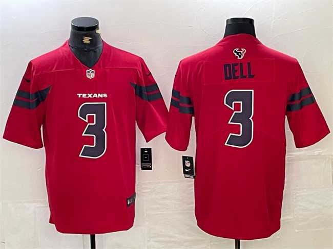 Men%27s Houston Texans #3 Tank Dell Red Vapor Untouchable Stitched Football Jersey->houston texans->NFL Jersey