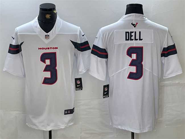 Men%27s Houston Texans #3 Tank Dell White Vapor Untouchable Stitched Football Jersey->houston texans->NFL Jersey