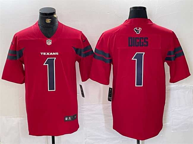Men%27s Houston Texans #1 Stefon Diggs Red Vapor Untouchable Stitched Football Jersey->detroit lions->NFL Jersey