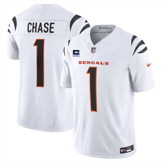 Men%27s Cincinnati Bengals #1 Ja%27Marr Chase White 2025 F.U.S.E. With 1-Star C Patch Vapor Untouchable Limited Stitched Jersey Dzhi->cincinnati bengals->NFL Jersey