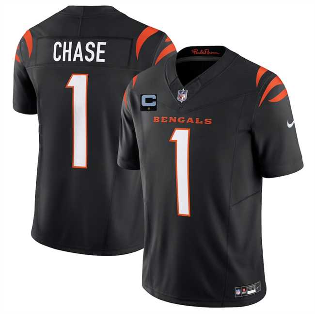Men%27s Cincinnati Bengals #1 Ja%27Marr Chase Black 2025 F.U.S.E. With 1-Star C Patch Vapor Untouchable Limited Stitched Jersey Dzhi->chicago bears->NFL Jersey