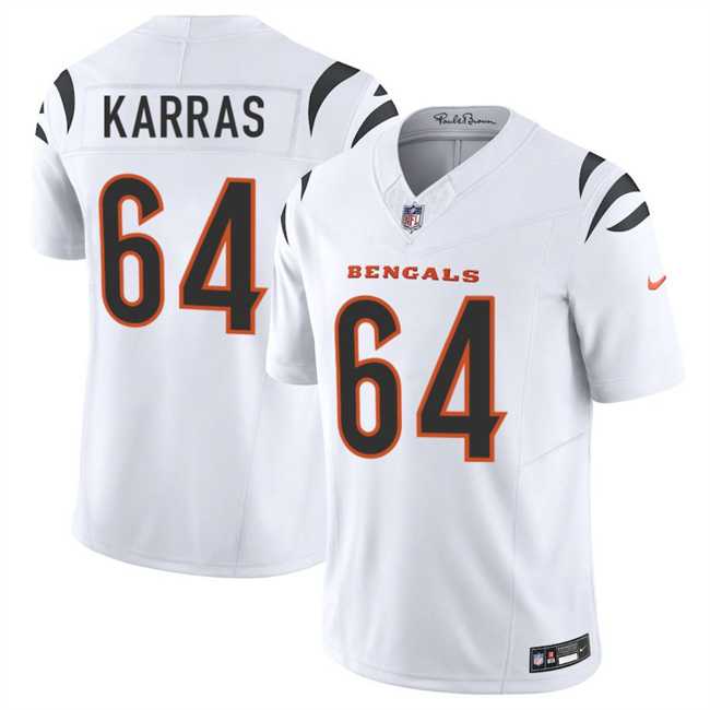 Men%27s Cincinnati Bengals #64 Ted Karras White 2025 F.U.S.E. Vapor Untouchable Limited Stitched Jersey Dzhi->cincinnati bengals->NFL Jersey