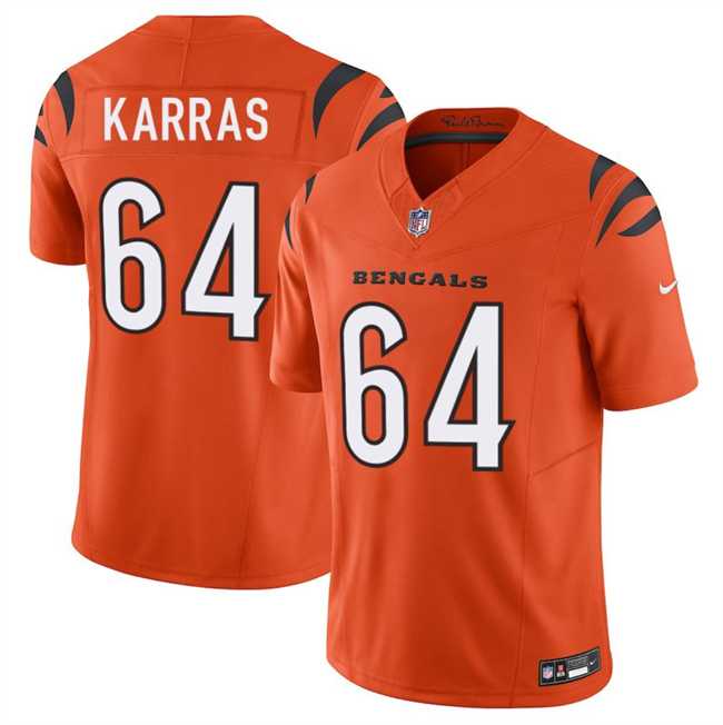 Men%27s Cincinnati Bengals #64 Ted Karras Orange 2025 F.U.S.E. Vapor Untouchable Limited Stitched Jersey Dzhi->cincinnati bengals->NFL Jersey