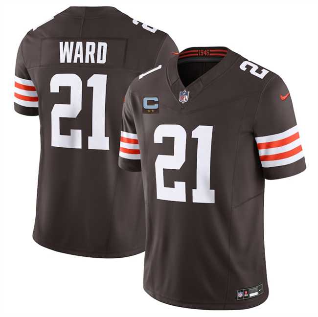 Men%27s Cleveland Browns #21 Denzel Ward Brown 2025 F.U.S.E. With 2-Star C Patch Vapor Limited Stitched Jersey Dzhi->cleveland browns->NFL Jersey