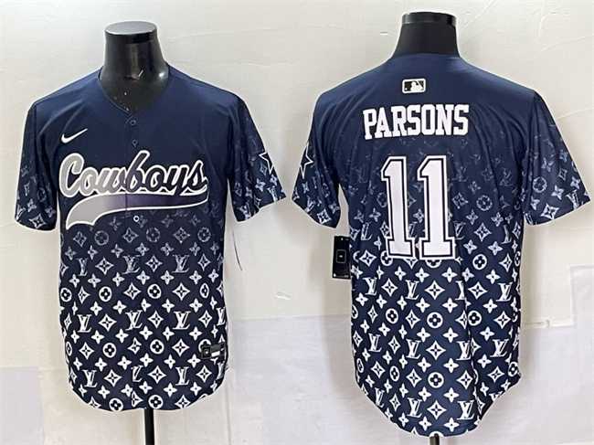 Men%27s Dallas Cowboys #11 Micah Parsons Navy Limited Stitched Baseball Jersey->dallas cowboys->NFL Jersey