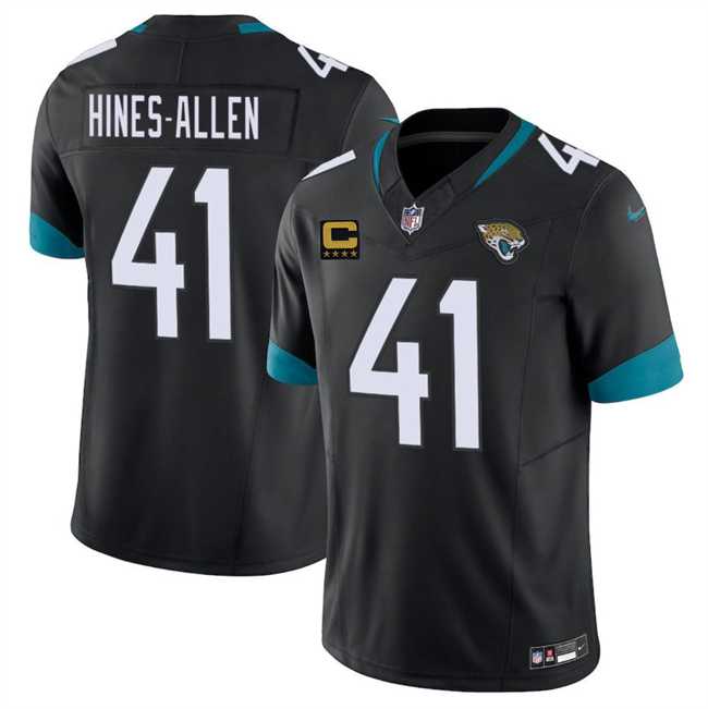 Men%27s Jacksonville Jaguars #41 Josh Hines-Allen Black 2025 With 4-Star C Patch F.U.S.E. Vapor Limited Stitched Jersey Dzhi->jacksonville jaguars->NFL Jersey