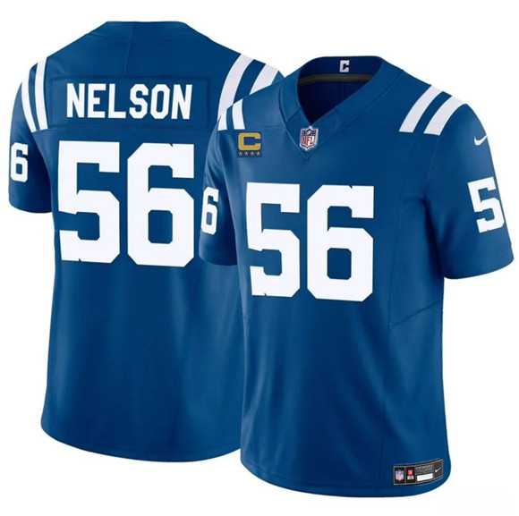 Men%27s Indianapolis Colts #56 Quenton Nelson Blue 2025 F.U.S.E. With 4-Star C Patch Vapor Limited Stitched Jersey Dzhi->indianapolis colts->NFL Jersey