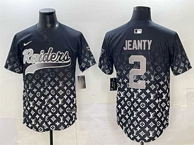 Men%27s Las Vegas Raiders #2 Ashton Jeanty Black Limited Stitched Baseball Jersey->kansas city chiefs->NFL Jersey
