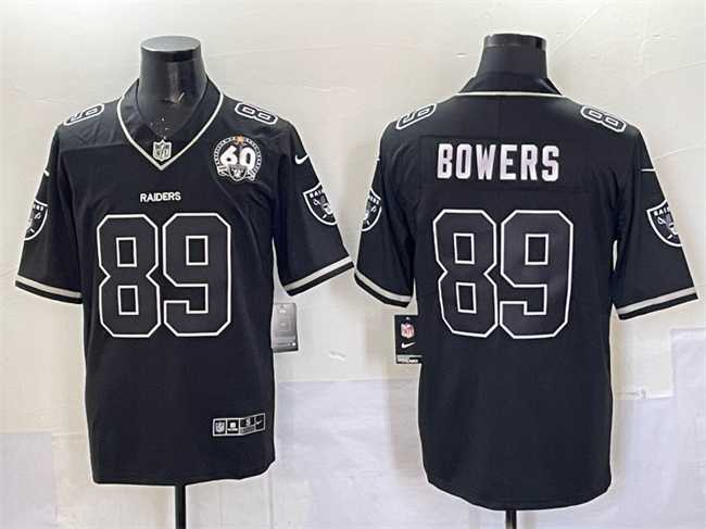 Men%27s Las Vegas Raiders #89 Brock Bowers Black Shadow Vapor Limited Stitched Jersey Dzhi->las vegas raiders->NFL Jersey