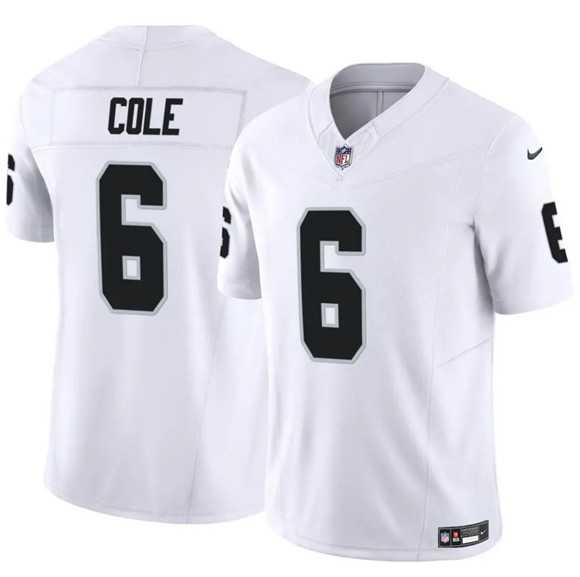 Men%27s Las Vegas Raiders #6 A.J. Cole White 2025 F.U.S.E. Vapor Untouchable Limited Stitched Jersey Dzhi->las vegas raiders->NFL Jersey