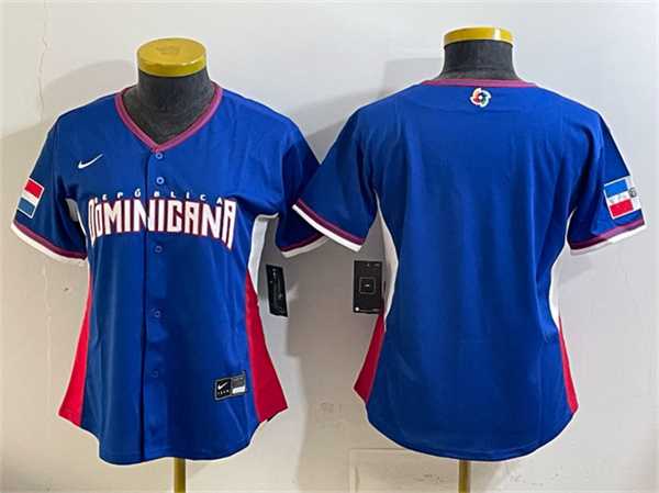 Womens Dominican Republic Blank Royal 2026 World Baseball Classic Road Stadium Stitched Jersey(Run Small)->2026 world baseball classic->MLB Jersey