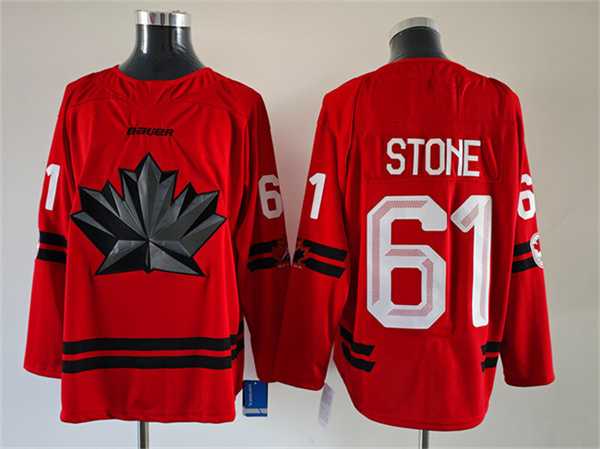 Men%27s Canada Hockey #61 Mark Stone Red Stitched Jersey->olympics canada jerseys->NHL Jersey