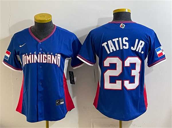 Youth Dominican Republic #23 Fernando Tatis Jr. Royal 2026 World Baseball Classic Road Stadium Stitched Jersey->2026 world baseball classic->MLB Jersey