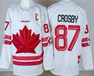 Youth Canada #87 Sidney Crosby White 2026 Olympics Authentic Jersey->olympics canada jerseys->NHL Jersey