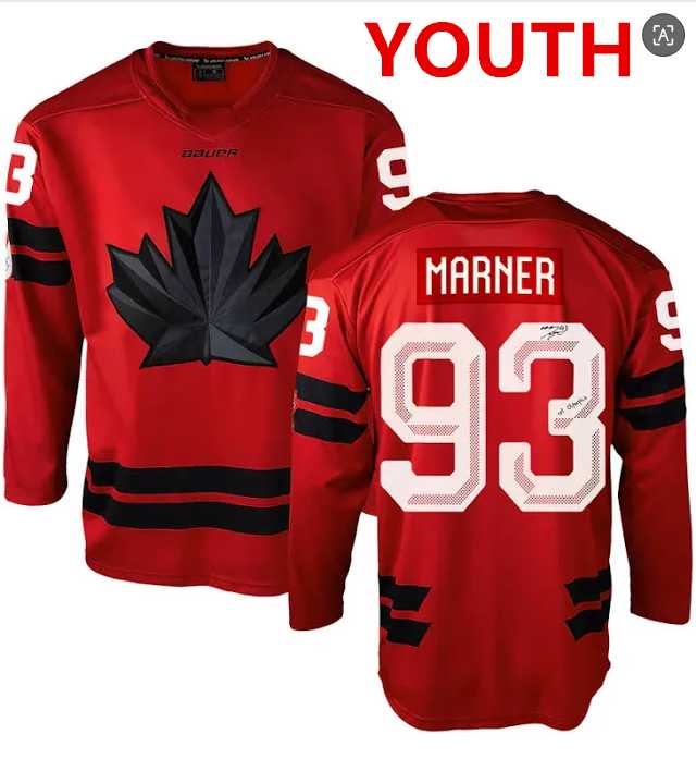 Youth Canada Hockey #93 Mitch Marner Red 2026 Olympics Stitched Jersey->olympics canada jerseys->NHL Jersey