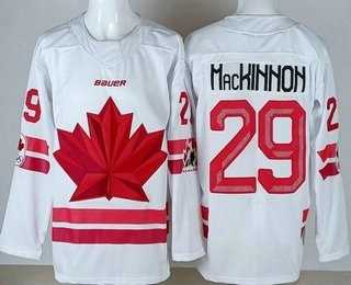Youth Canada #29 Nathan MacKinnon White 2026 Olympics Authentic Jersey->olympics canada jerseys->NHL Jersey