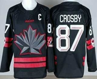 Youth Canada #87 Sidney Crosby Black 2026 Olympics Authentic Jersey->olympics canada jerseys->NHL Jersey
