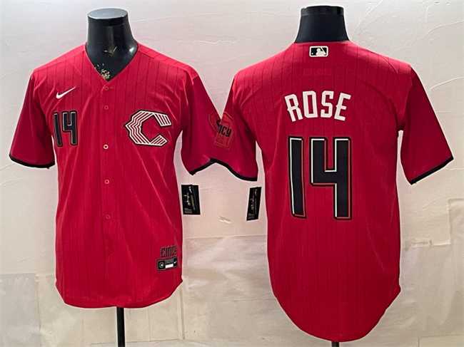 Men%27s Cincinnati Reds #14 Pete Rose Red 2026 City Connect Stadium Stitched Jersey Dzhi->chicago cubs->MLB Jersey