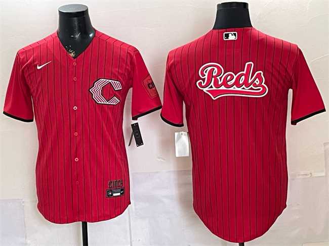 Men%27s Cincinnati Reds Team Big Logo Red 2026 City Connect Stadium Stitched Jersey Dzhi->cincinnati reds->MLB Jersey