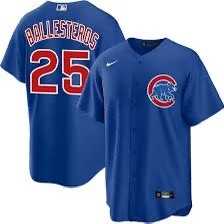 Men%27s Chicago Cubs #25 Moises ballesteros Blue Cool Base Stitched Jersey Dzhi->chicago cubs->MLB Jersey