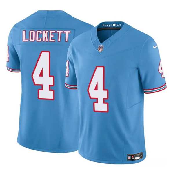 Men & Women & Youth Tennessee Titans #4 Tyler Lockett Blue 2025 F.U.S.E. Throwback Vapor Limited Stitched Jersey->tampa bay buccaneers->NFL Jersey
