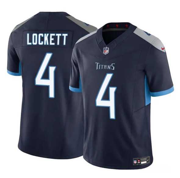 Men & Women & Youth Tennessee Titans #4 Tyler Lockett Navy 2025 F.U.S.E. Vapor Limited Stitched Jersey->tampa bay buccaneers->NFL Jersey