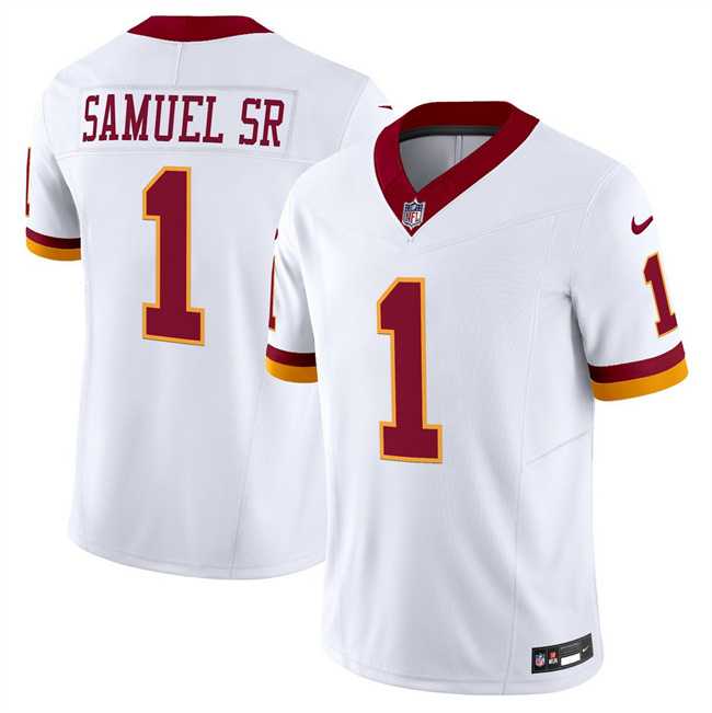 Men & Women & Youth Washington Commanders #1 Deebo Samuel Sr. White 2025 F.U.S.E. Throwback Vapor Limited Stitched Jersey->tennessee titans->NFL Jersey