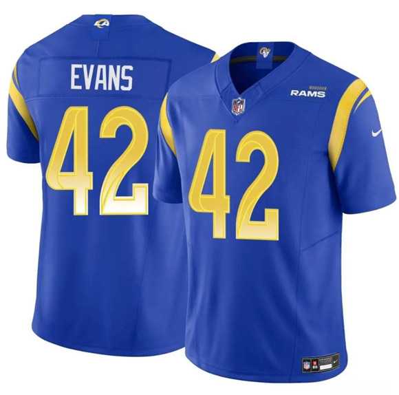 Men%27s Los Angeles Rams #42 Ethan Evans Blue 2025 F.U.S.E. Vapor Untouchable Stitched Jersey Dzhi->los angeles rams->NFL Jersey
