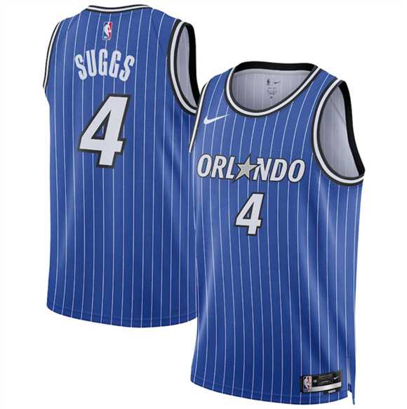 Men%27s Orlando Magic #4 Jalen Suggs Blue 2025 Icon Edition Stitched Basketball Jersey Dzhi->orlando magic->NBA Jersey