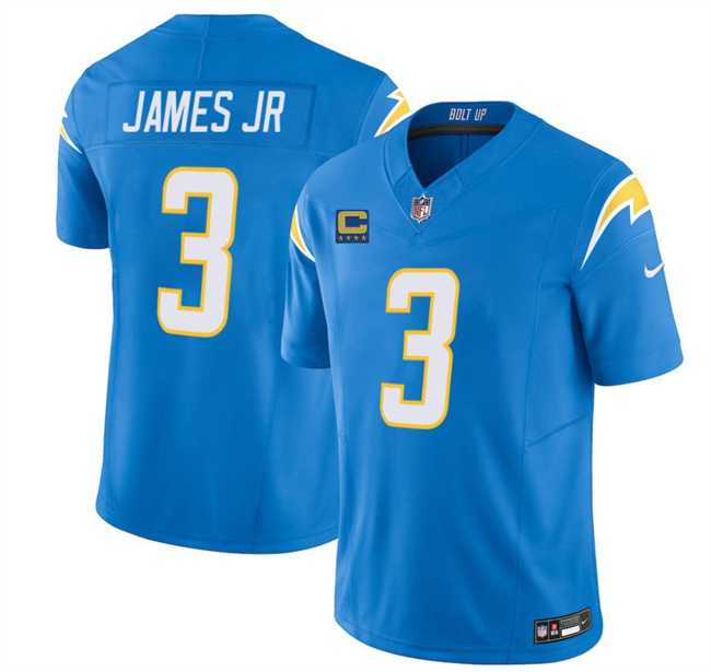 Men%27s Los Angeles Chargers #3 Derwin James JR Blue 2025 F.U.S.E With 4-Star C Patch Vapor Limited Stitched Jersey Dzhi->los angeles chargers->NFL Jersey