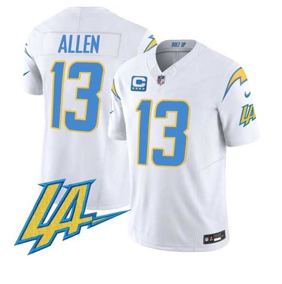 Men%27s Los Angeles Chargers #13 Keenan Allen White F.U.S.E With LA & 4-Star C Patch Vapor Limited Stitched Jersey Dzhi->los angeles chargers->NFL Jersey