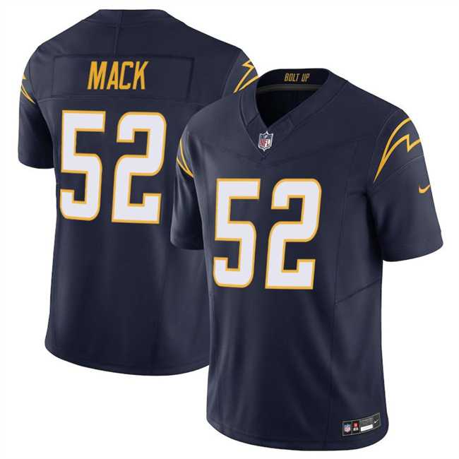Men%27s Los Angeles Chargers #52 Khalil Mack Navy 2025 F.U.S.E Vapor Limited Stitched Jersey Dzhi->los angeles chargers->NFL Jersey