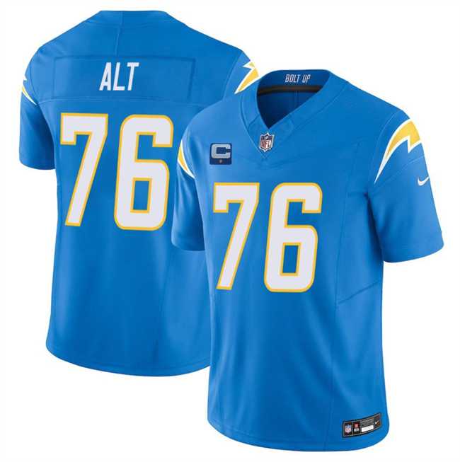 Men%27s Los Angeles Chargers #76 Joe Alt Blue 2025 F.U.S.E With 1-Star C Patch Vapor Limited Stitched Jersey Dzhi->los angeles chargers->NFL Jersey