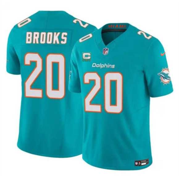 Men%27s Miami Dolphins #20 Jordyn Brooks Aqua 2025 F.U.S.E. With 1-Star C Patch Vapor Limited Stitched Jersey Dzhi->miami dolphins->NFL Jersey