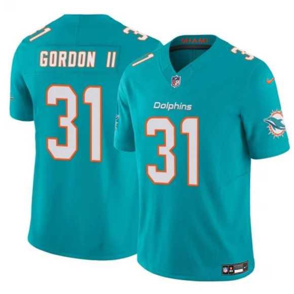 Men%27s Miami Dolphins #31 Ollie Gordon II Aqua 2025 F.U.S.E. Vapor Limited Stitched Jersey Dzhi->miami dolphins->NFL Jersey