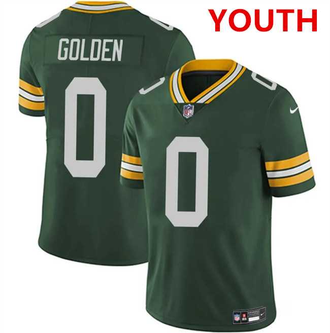 Youth Green Bay Packers #0 matthew golden green 2025 Vapor Untouchable Limited Stitched Jersey Dzhi->green bay packers->NFL Jersey