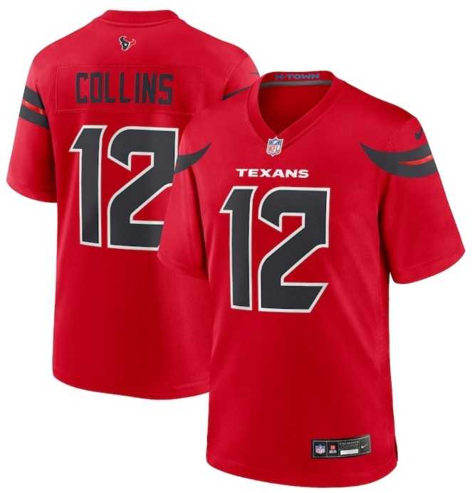 Men & Women & Youth Houston Texans #12 Nico Collins Red Alternate Vapor Limited Stitched Jersey->houston texans->NFL Jersey